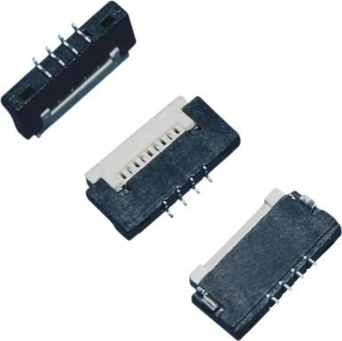 China pinos H 1.5mm do conector 4 do passo FPC de 1,0 milímetros acima do tipo solda do contato ZIF à venda