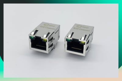 China Custom Shielded RJ45 With Integrated Magnetics RML-015L-08F0-GG-MN 10/100/1000 Lan for sale