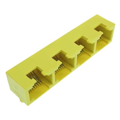 China Phosphor Bronze Contact Yellow PBT Mini RJ45 Connector UL94V-0 for sale