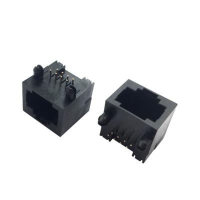 China Thermoplastic Housing Modular 8P8C RJ45 Female Connector For PCB for sale