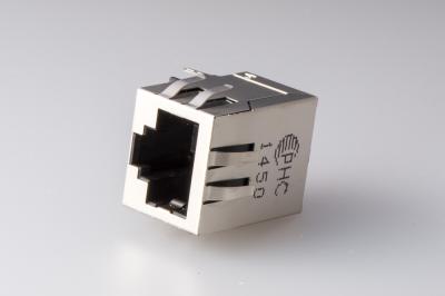 China 10 / 100 BASE 1x1 Vertical RJ45 Jack Without LED PHC Network Connector for sale