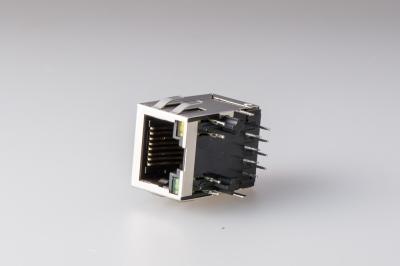 Chine Étiquette simple de Pin du port 8 vers le haut de filtre magnétique de carte PCB de RJ45 Jack avec la LED/IEM facultatifs à vendre