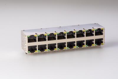 China RJ45 Ethernet magnética Jack RMA-392G-160F13-22 2 x 8 puerto PBT en venta