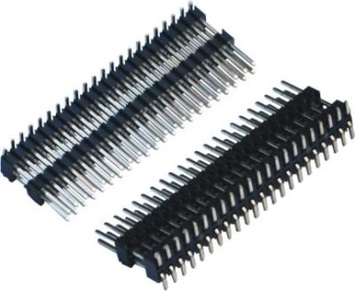 중국 2.54MM 피치 여성 핀 우두머리 연결관은, 40의 핀 우두머리 복각 90도 PCB를 위한 이중으로 합니다 판매용