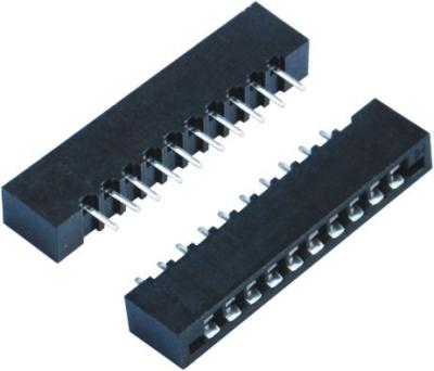 中国 円形の女性 ピン ヘッダー 1.27MM ピッチのコネクターのすくい PCB の挿入物の版のための 180 度 販売のため