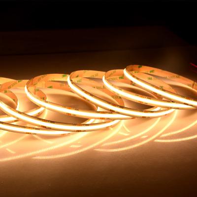 China 12v 24v flexible tape rope light flex white dotless luces flip chip fob cob led strip lights for sale