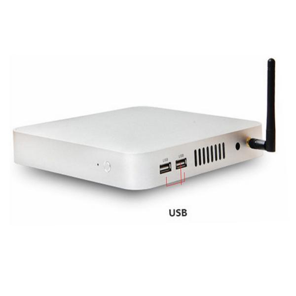 Mini PC Box Core I3 Advertising 4k Media Player Box Wifi Network White Color