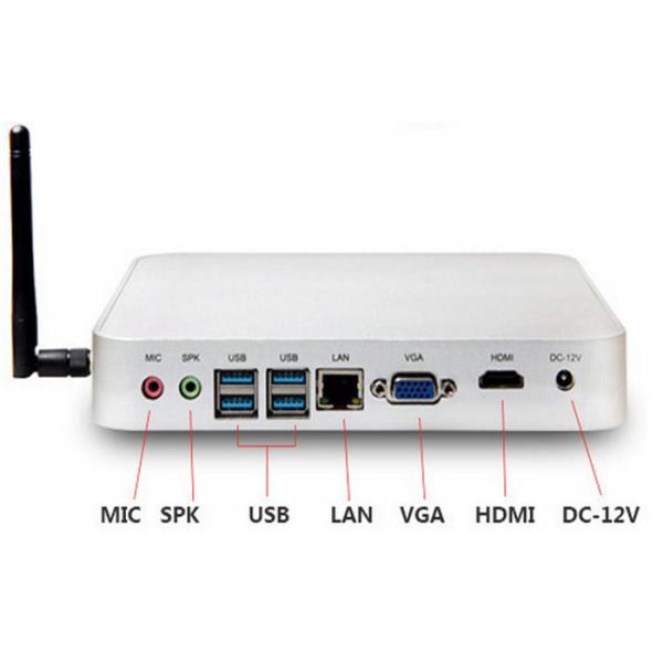 Mini PC Box Core I3 Advertising 4k Media Player Box Wifi Network White Color