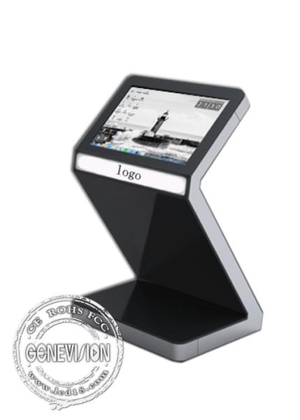 High Brightness 32 Inch Touch Screen Kiosk Display Computer Or Android Configuration,  Cute Z-shaped Stand