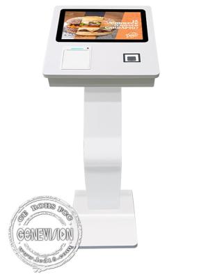 China 15.6 Inch WiFi Scanner Landscape Self Service Touch Screen Kiosk With Printer Free Standing for sale
