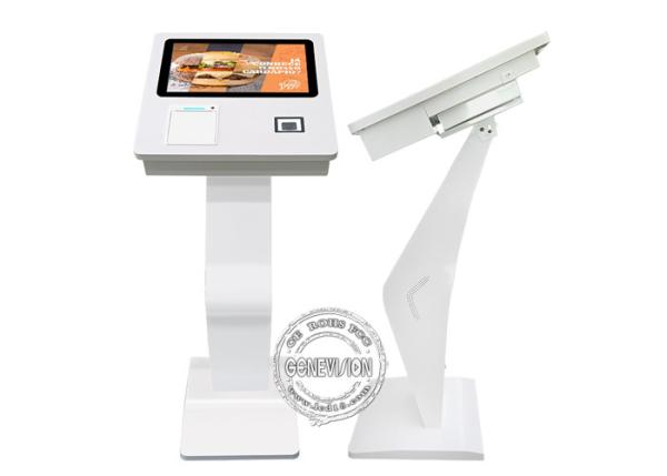 15.6'' Touch Screen Terminal Self Ordering Payment Kiosk With Printer 2D Scanner