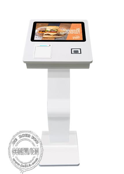 15.6'' Touch Screen Terminal Self Ordering Payment Kiosk With Printer 2D Scanner