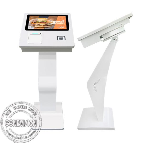 Lcd Self Service Kiosk 15.6 Inch Touch Screen With Printer And Scanner