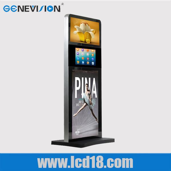 Indoor 32 Inch Lcd Advertising Player Touch Screen Kiosk Digital Signage Totem Three Screen