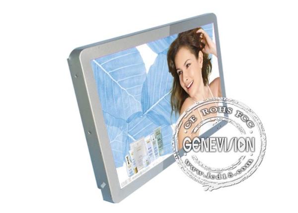 22 Inch Back Hanging Subway Digital Signage / Grey Color Bus Media Player