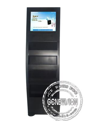 China Black Newspaper Kiosk Digital Signage Support SD Card / USB Port for sale