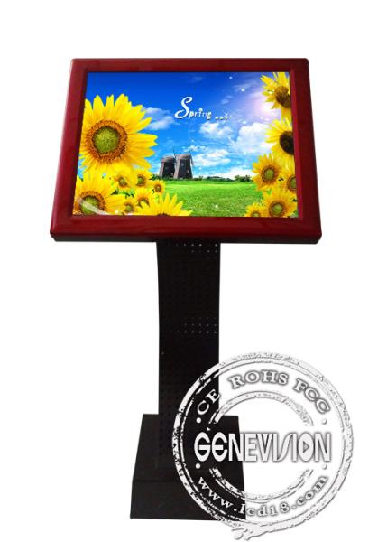 Full HD Sensor Touch Screen Kiosk Digital Signage , 19 Inch LCD Advertising Players