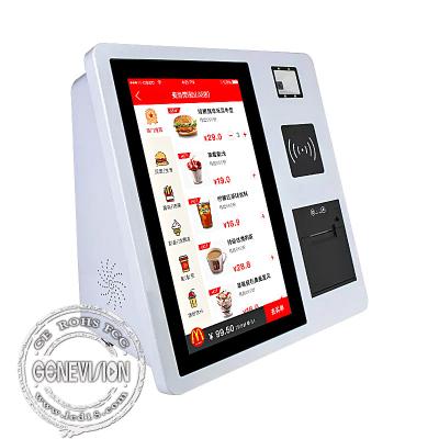 China Food Ordering Ticket Printing Touch Screen Kiosk For Markets Restaurants Self Service for sale