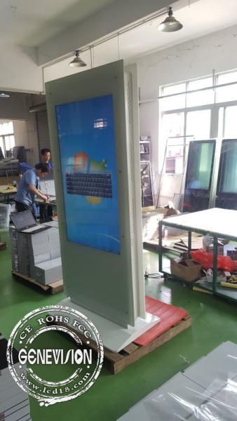 Lcd Touch Screen Kiosk Advertising Totem / Interactive Free Standing Digital Signage