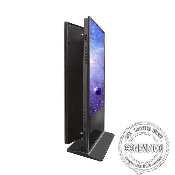 Wifi Dual Sides Advertising Kiosk 55 Inch With Floor Standing Metal Case