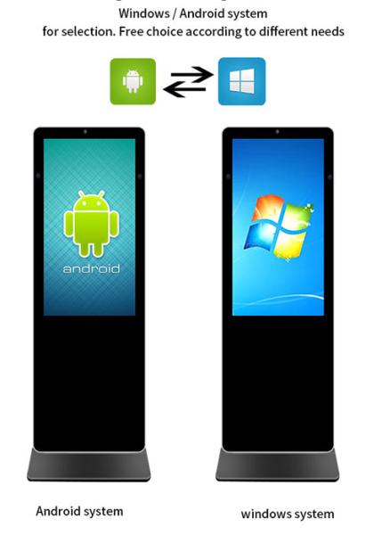 Win10 43 Inch Indoor 4K UHD Interactive Touch Screen Kiosk With HD Camera