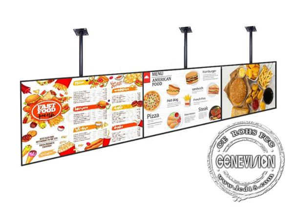 32 55 Inch LCD Digital Menu Boards Ceiling Mount Or Hanging For Display