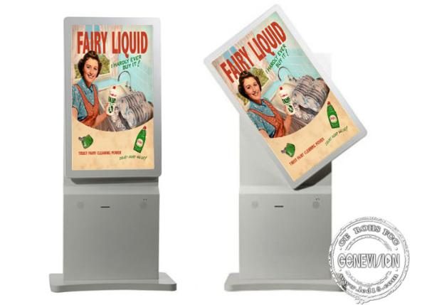 43inch Rotatable Kiosk Digital Signage, Android 7.1 Wifi Rotate Screen Lcd Advertising Stand, Multi-touch on option