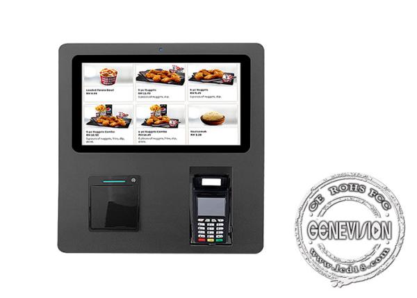 15.6 Inch Automatic Self Service Kiosk Ordering Payment Machine For Resaurant Kfc Mc