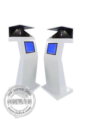 China Totem Touch Kiosk Computer 3d Hologram Showcase Reflective Glass Screen for sale