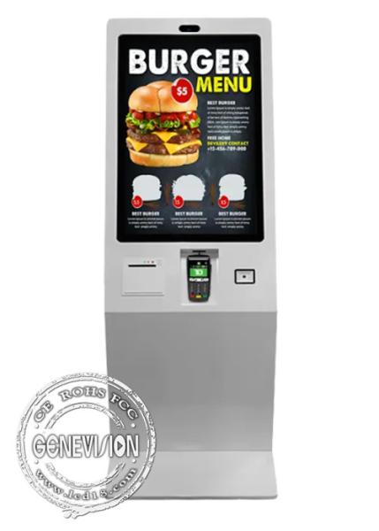 27 Inch Self Service Payment Kiosk Cash Coin Loader Dispenser Windows Capacitive Touch Screen