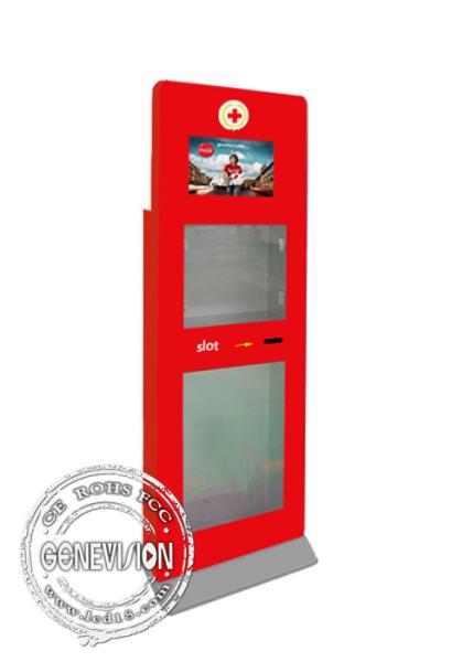 Advertising Standee Hd Touch Screen Kiosk Digital Signage Totem With Emergency Kit Box