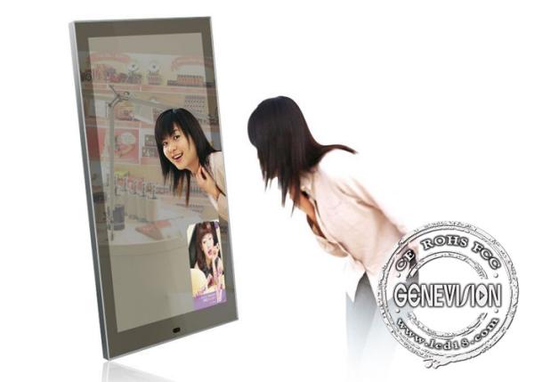 13.3 Inch Magic Mirror Advertising Player , Bathroom Body Motion Sensor Mirror Media Player Android