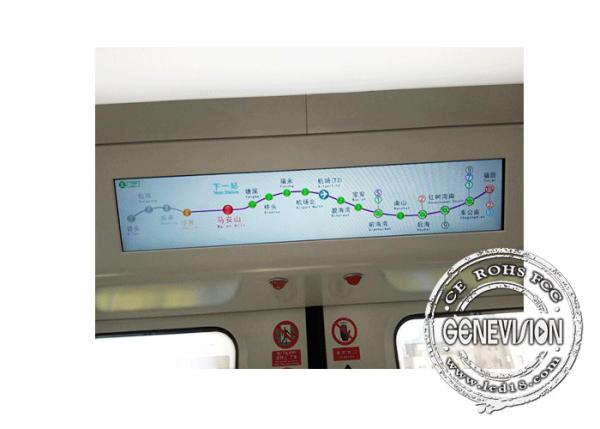 Shockproof 28.8inch Open Frame Train Bar Display 700cd / M2 Subway Digital Signage Gps Stretched Display