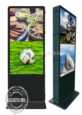 Chine 75 pouces 4K double écran WIFI Digital Signage Interactive Digital Totem Touch Screen Kiosque avec le système d'exploitation Win 11 à vendre