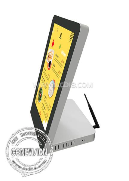 15.6inch L shape table advertising screen touch or no touch screen for counter