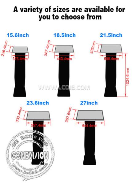 21.5inch K Design Standing Installation Self Service Kiosk With 1920*1080 Resolution