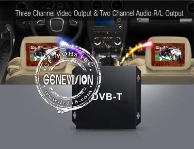 China HD DVB - T Car Digital TV Receiver with 2 Dibcom tuners active amplified antenna for sale