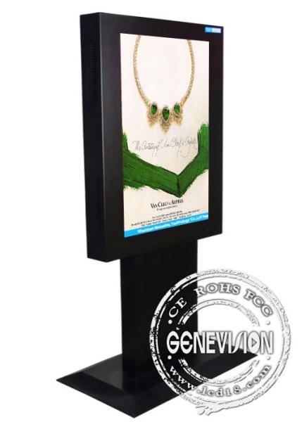 IP55 32inch Floorstanding LCD Screen Kiosk, 1366*768 HD Digital Kiosk