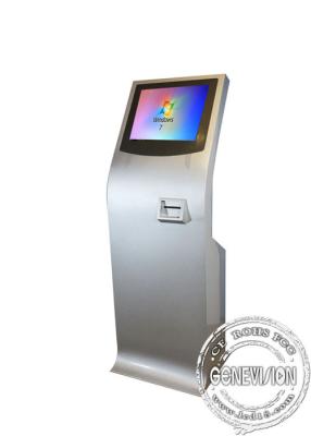 China Slim Touch Screen Kiosk Free Standing , All In One With Panel Screen And Thermal Printer Self-Service Machine for sale