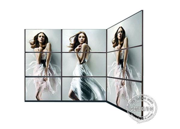 HD Digital Signage Video Wall Panels , LCD Narrow Edge Video Wall 3*3 or 4*4 46 inch~55 inch 1.8mm