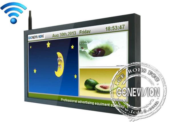 55 Inch  Lobby Wifi Digital Signage , 1500 / 1 Lcd Advertising Players High Brightness