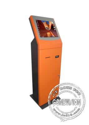 China Metal touch screen kiosk free standing 22 inch with digital menu for sale