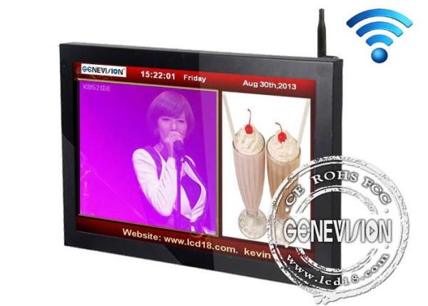 110V - 240V AC Advertising Wifi Digital Signage Displays With Format Sd Card