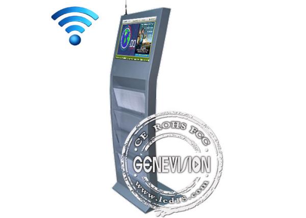 Floor Standing 22 Inch Kiosk Digital Signage , 16 / 10 Aspect Ratio 3g Lcd Screen