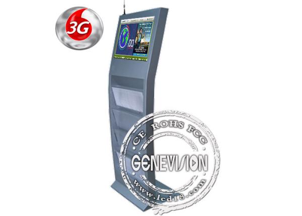 Floor Standing 22 Inch Kiosk Digital Signage , 16 / 10 Aspect Ratio 3g Lcd Screen