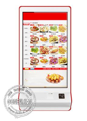 China Autoservicio capacitivo de la pantalla táctil que paga a máquina 32inch la exhibición elegante ultrafina del LCD del Pared-soporte con la impresora y NFC en venta