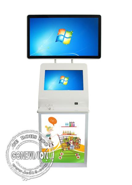 PCAP Landscape LCD Touch Screen Digital Signage Information Kiosk , Plug Socket Touch Computer Totem