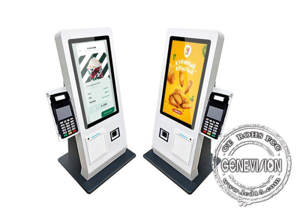 Desktop 15.6inch Android11 System 2G 16G Self Service Payment Kiosk with Qr Scanner and 80mm Terminal Printer POS