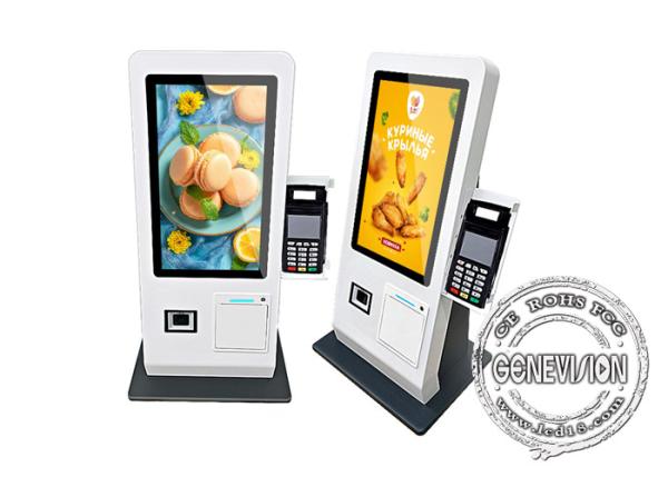 Desktop 15.6inch Android11 System 2G 16G Self Service Payment Kiosk with Qr Scanner and 80mm Terminal Printer POS