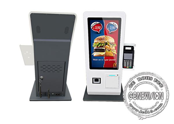 Desktop 15.6inch Android11 System 2G 16G Self Service Payment Kiosk with Qr Scanner and 80mm Terminal Printer POS